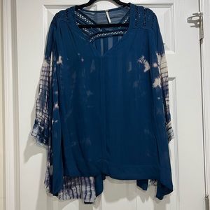 FREE PEOPLE FLOWY TIE DYE TOP